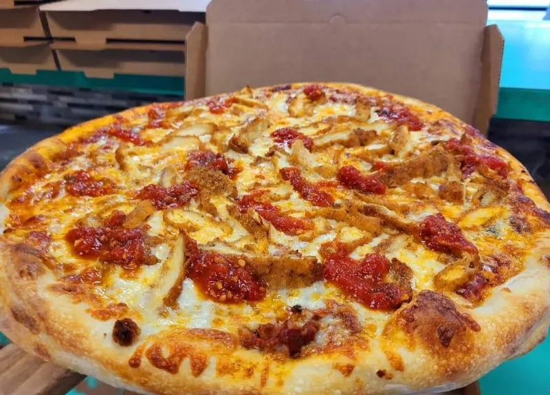 Chicken cutlet parmigiana Pizza at Labella's Pizzeria